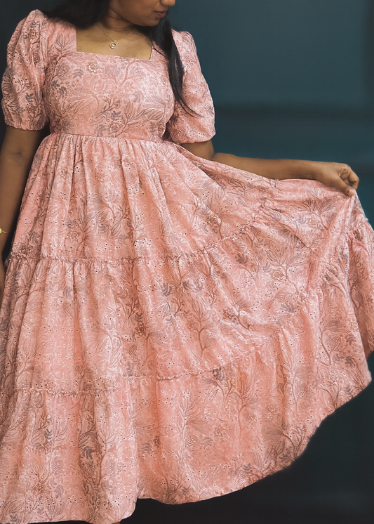 Peach Serenade (Printed Hakoba) - Premium Collection