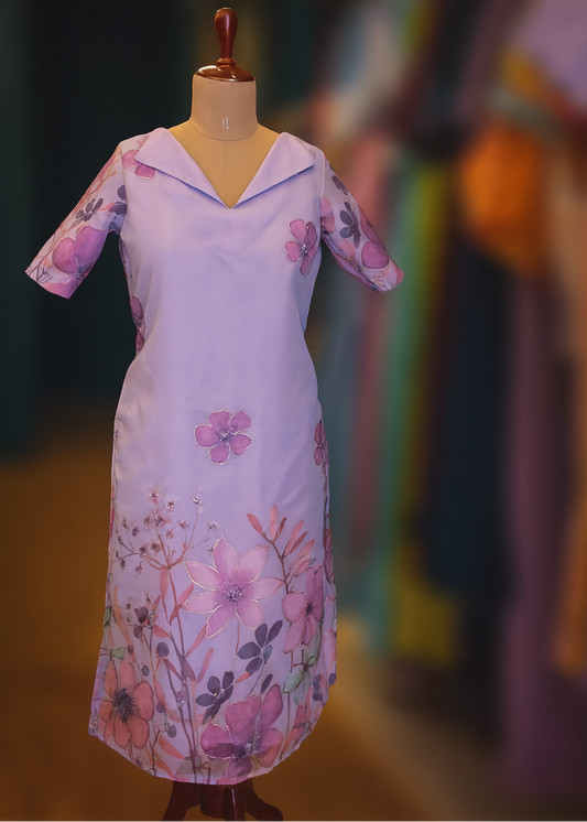 Lilac Bloom (Printed Organza)