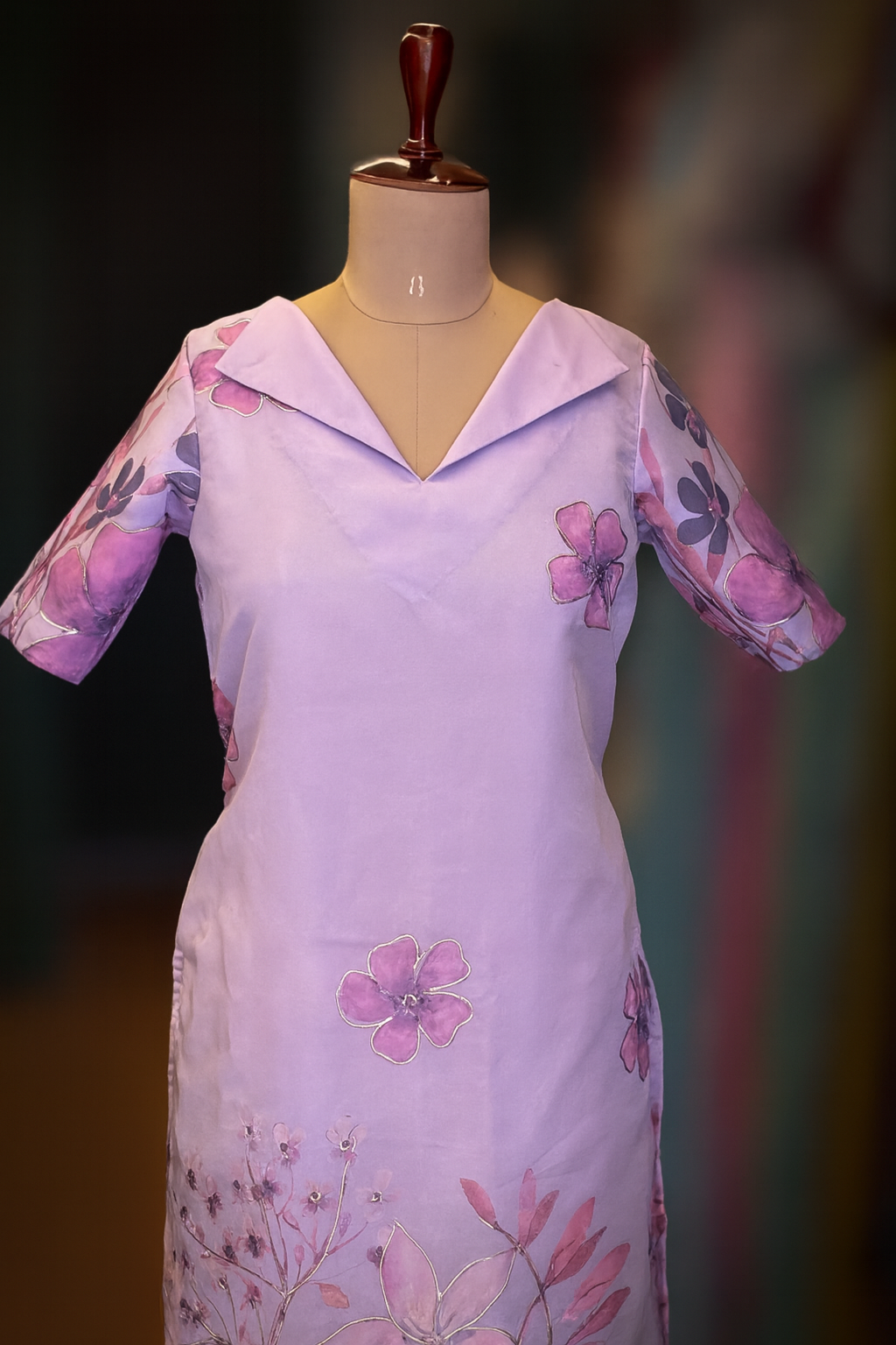 Lilac Bloom (Printed Organza)