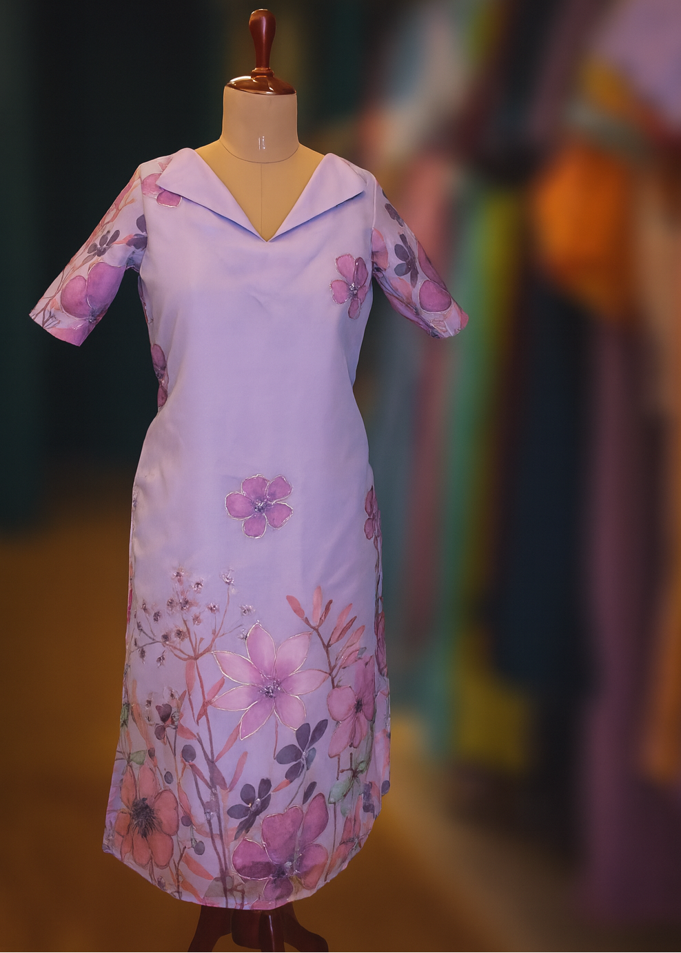 Lilac Bloom (Printed Organza)